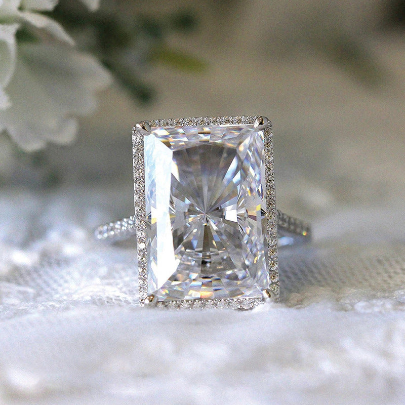 Bright Rectangular Eye-catching Ring Fashion Simple - ZENTRION