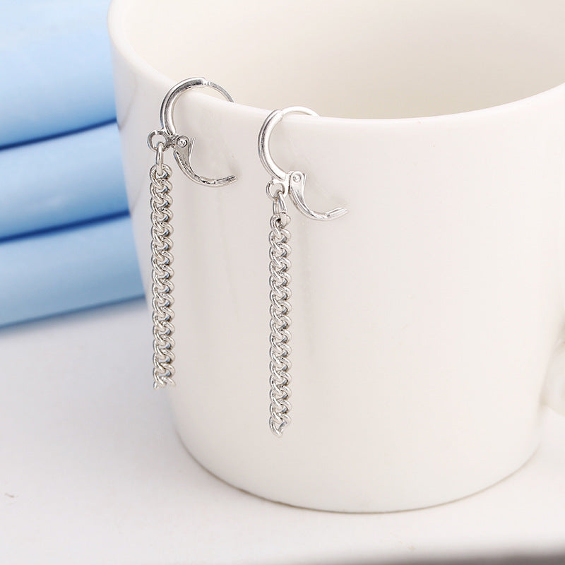 Men’s Silver Tassel Earrings – Trendy and Elegant Jewelry - ZENTRION