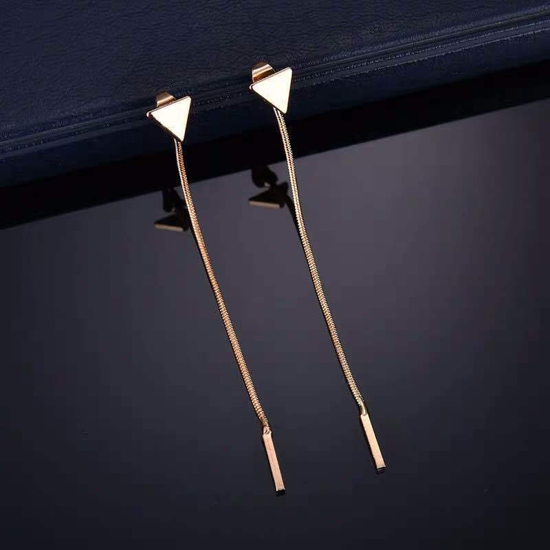 ALong Earrings Female Tassel Earrings Triangle Earrings Small Earrings - ZENTRION
