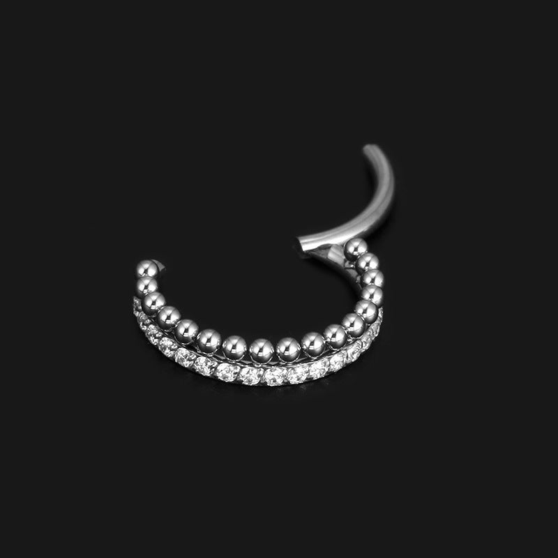 Premium Zircon-Stone Stainless Steel Nose Ring – The Perfect Blend of Unisex Elegance and Sophistication - ZENTRION