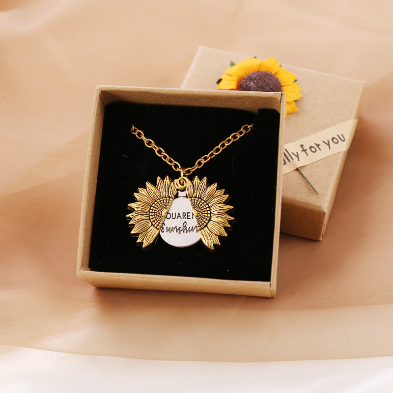 You Are My Sunshine Sunflower Necklace – Women’s Pendant Necklace - ZENTRION