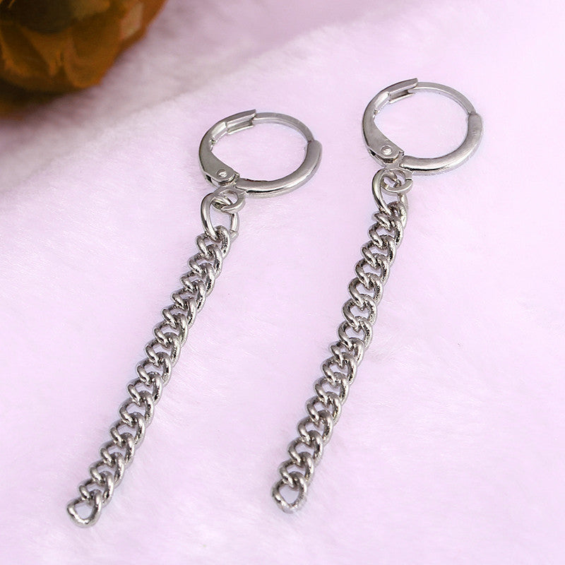 Men’s Silver Tassel Earrings – Trendy and Elegant Jewelry - ZENTRION