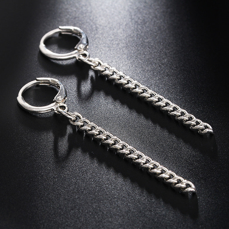 Men’s Silver Tassel Earrings – Trendy and Elegant Jewelry - ZENTRION