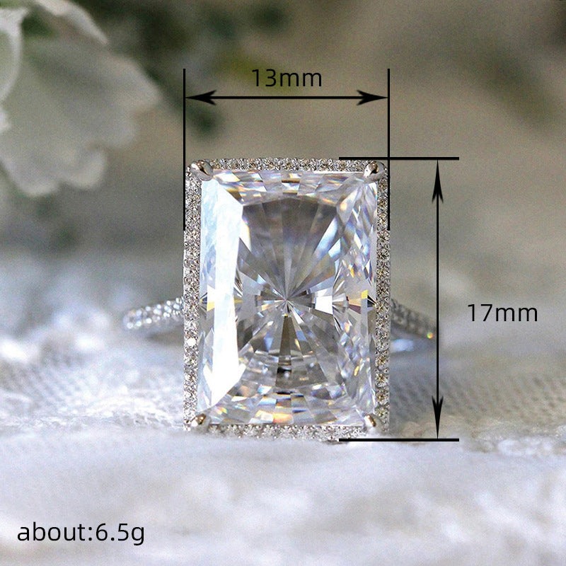 Bright Rectangular Eye-catching Ring Fashion Simple - ZENTRION