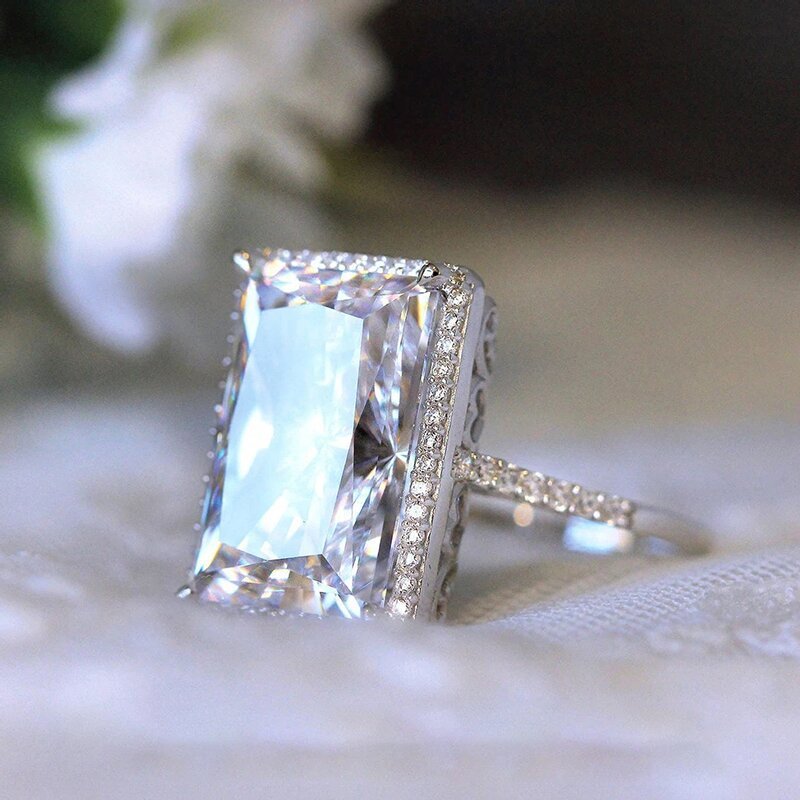 Bright Rectangular Eye-catching Ring Fashion Simple - ZENTRION