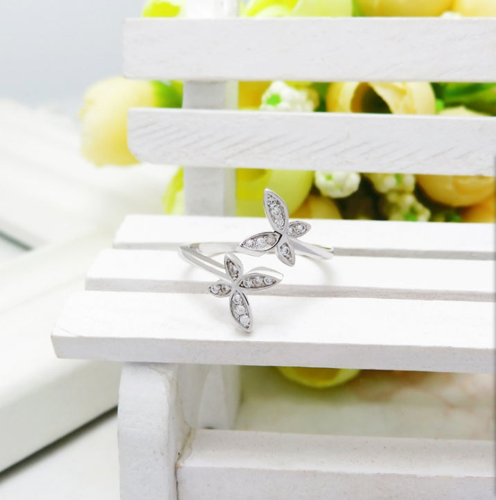 Sterling Silver Adjustable Butterfly Ring - A Touch of Elegance and Freedom - ZENTRION
