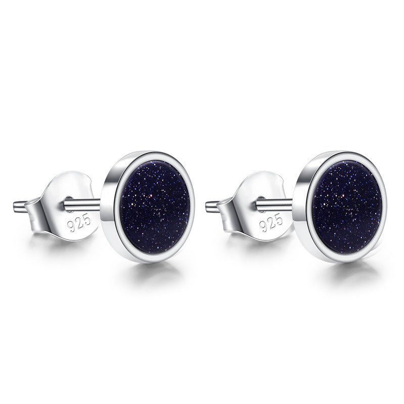 Everyday Elegance – 925 Sterling Silver Unisex Stone Earrings (Agate & Sandstone) - ZENTRION