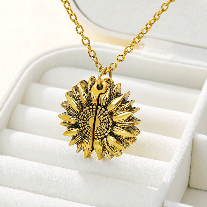 You Are My Sunshine Sunflower Necklace – Women’s Pendant Necklace - ZENTRION
