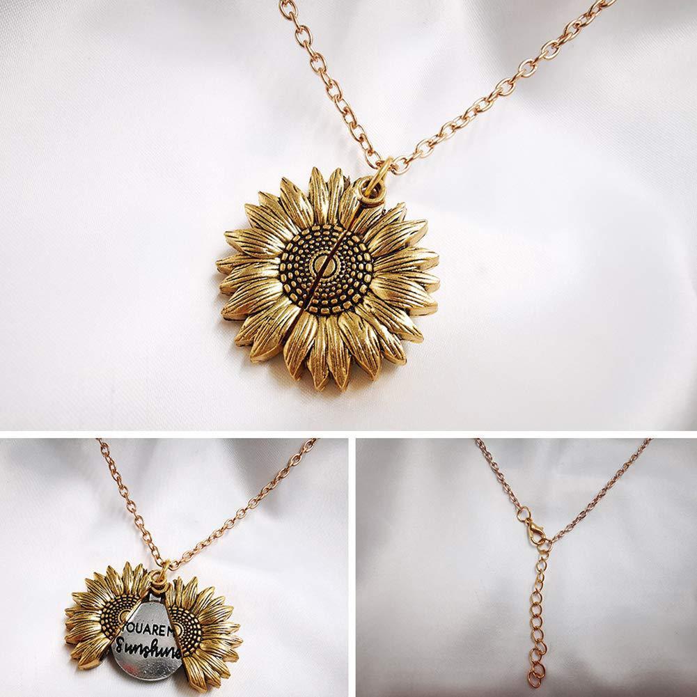 You Are My Sunshine Sunflower Necklace – Women’s Pendant Necklace - ZENTRION