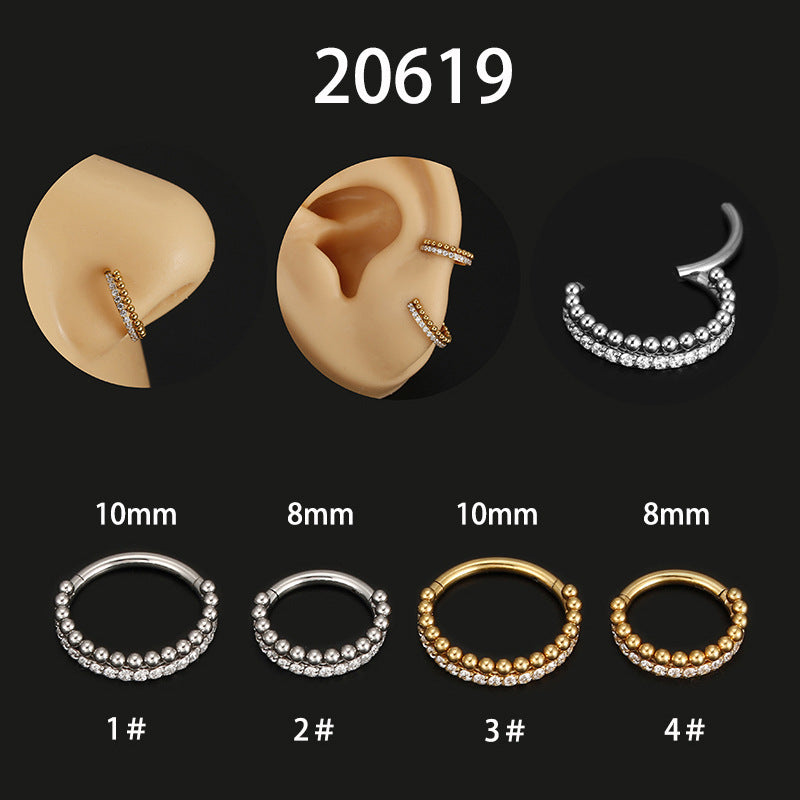Premium Zircon-Stone Stainless Steel Nose Ring – The Perfect Blend of Unisex Elegance and Sophistication - ZENTRION