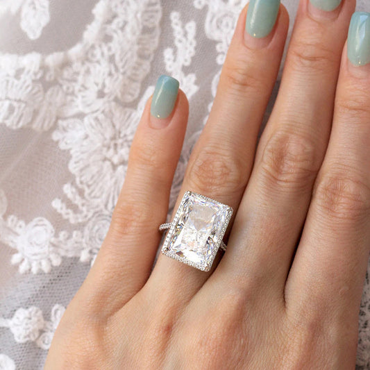 Bright Rectangular Eye-catching Ring Fashion Simple - ZENTRION