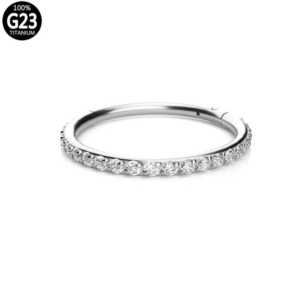 Luxury Titanium Zircon Piercing Earrings – Elegant & Hypoallergenic Design - ZENTRION