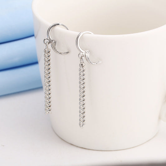Men’s Silver Tassel Earrings – Trendy and Elegant Jewelry - ZENTRION