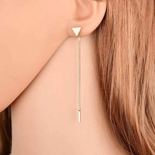 ALong Earrings Female Tassel Earrings Triangle Earrings Small Earrings - ZENTRION