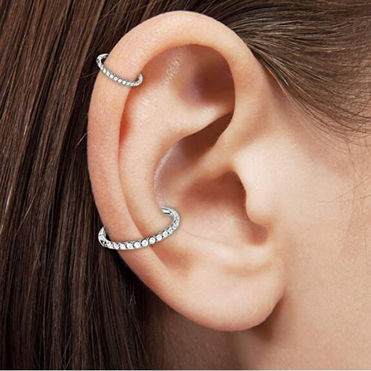 Luxury Titanium Zircon Piercing Earrings – Elegant & Hypoallergenic Design - ZENTRION