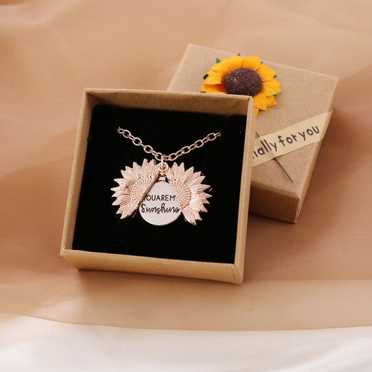 You Are My Sunshine Sunflower Necklace – Women’s Pendant Necklace - ZENTRION