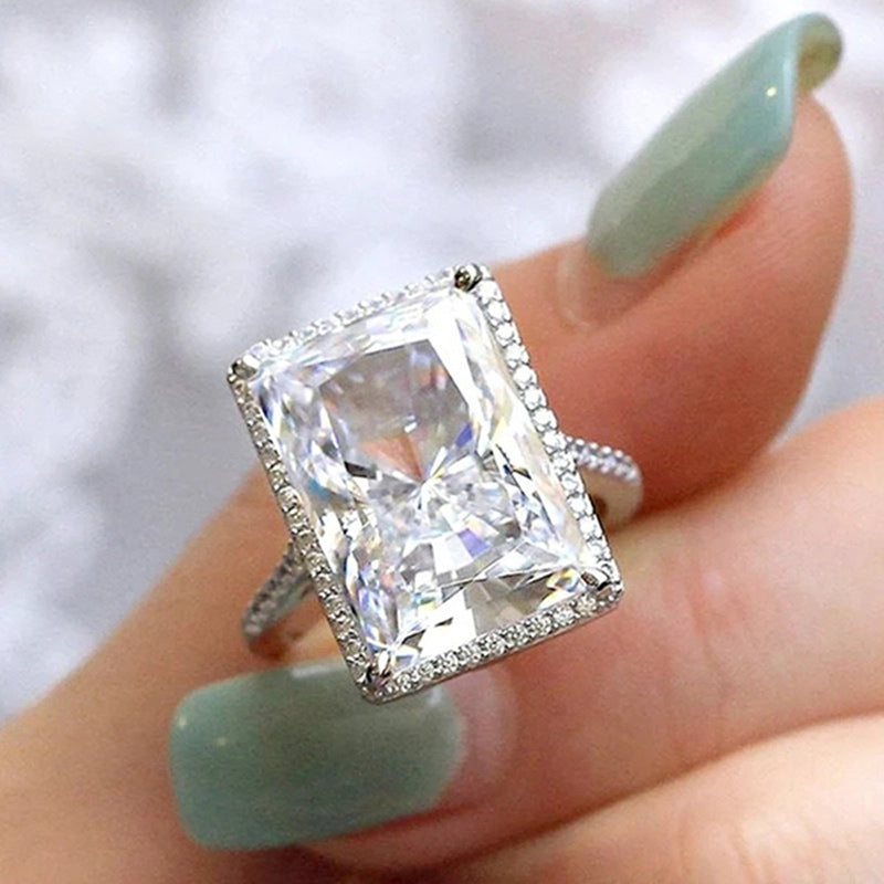 Bright Rectangular Eye-catching Ring Fashion Simple - ZENTRION
