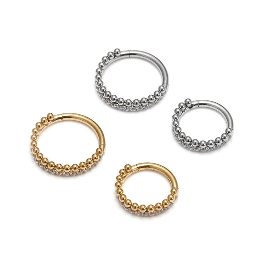 Premium Zircon-Stone Stainless Steel Nose Ring – The Perfect Blend of Unisex Elegance and Sophistication - ZENTRION
