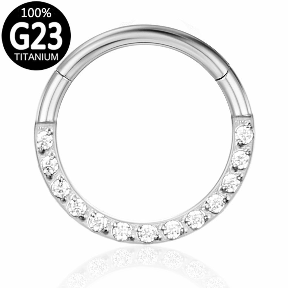 Luxury Titanium Zircon Piercing Earrings – Elegant & Hypoallergenic Design - ZENTRION